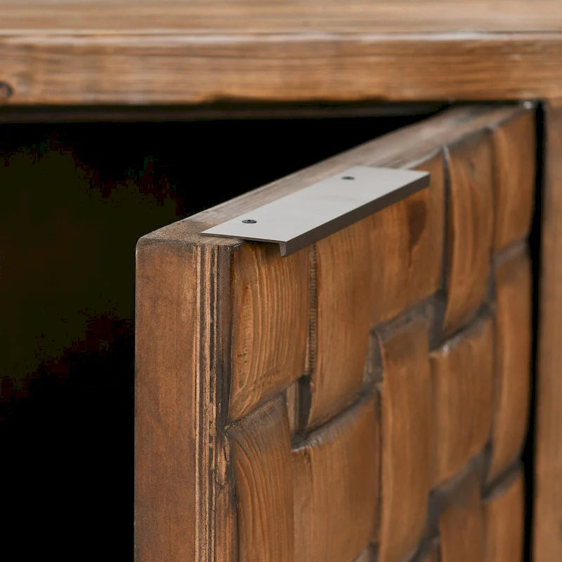 4-Door Reclaimed Pine Wood Buffet Sideboard