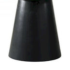 Mesa de Jantar Redonda 59", Base Pedestal, Madeira de Borracha, Preto