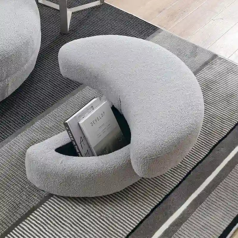 Modern Accent Round Loveseat Circle Swivel Barrel Chairs for Bedroom Cuddle Sofa Chair Lounger Armchair, 4 Pillows