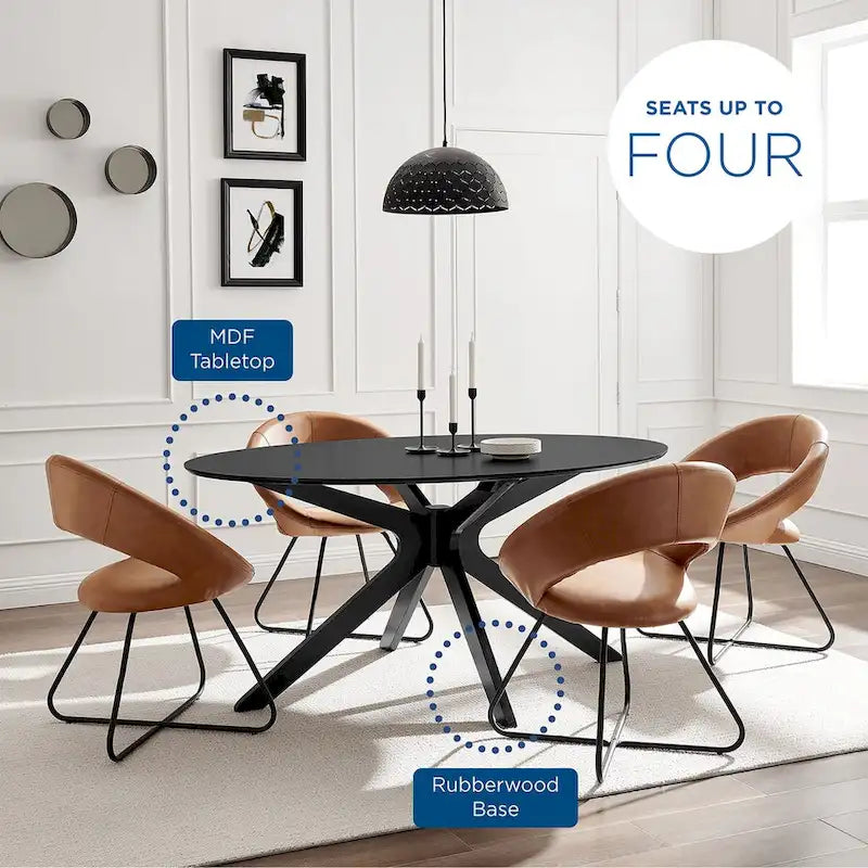 63 Oval Dining Table