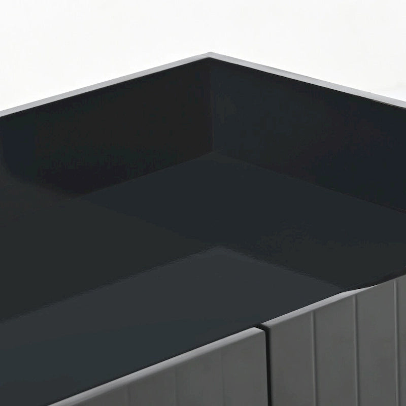 Wooden Modern Shoe Cabinet with Doors and Adjustable Shelves