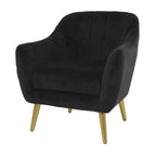 Polyester Living Room Accent Chair - Black, Blue, or Yellow - Roche River Decor