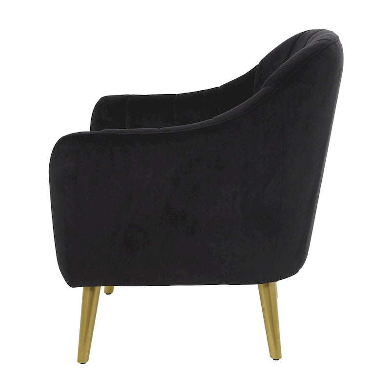 Polyester Living Room Accent Chair - Black, Blue, or Yellow