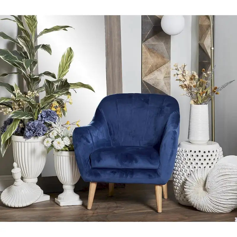 Polyester Living Room Accent Chair - Black, Blue, or Yellow