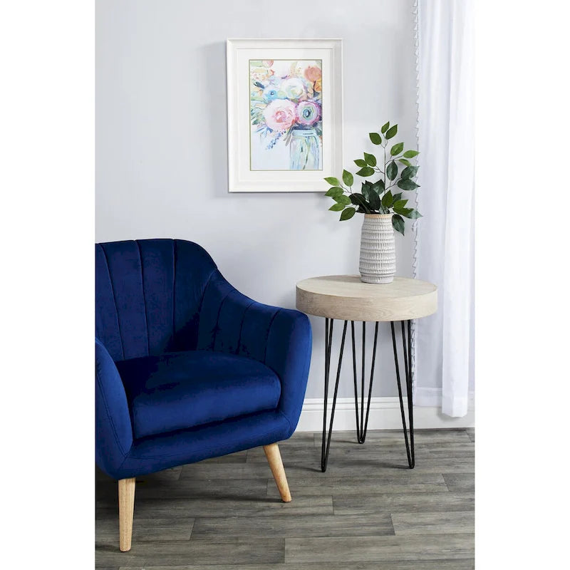 Polyester Living Room Accent Chair - Black, Blue, or Yellow