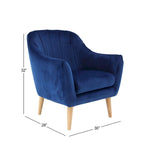 Cadeira de Sala de Estar de Destaque em Poliéster - Preto, Azul ou Amarelo