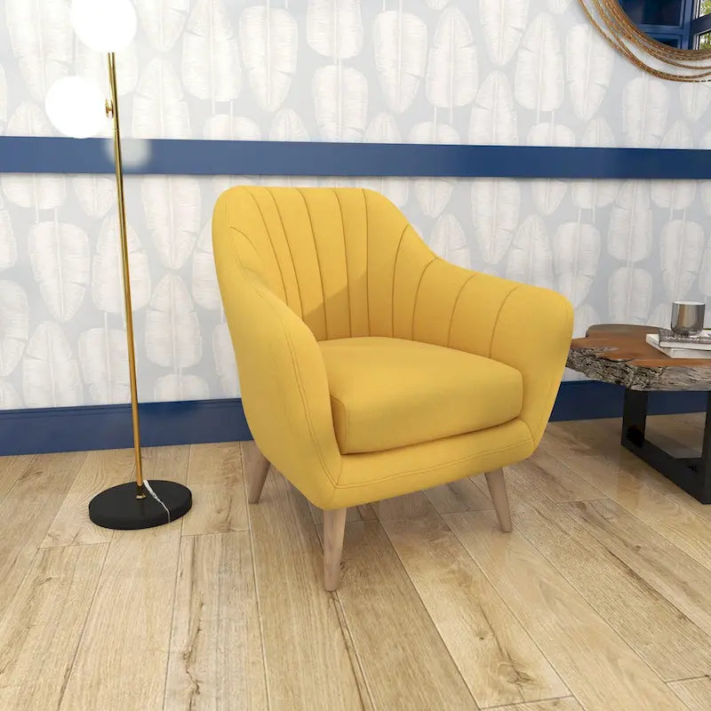 Polyester Living Room Accent Chair - Black, Blue, or Yellow