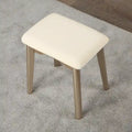 Contemporary Wood Vanity and Stool Set for Bedroom